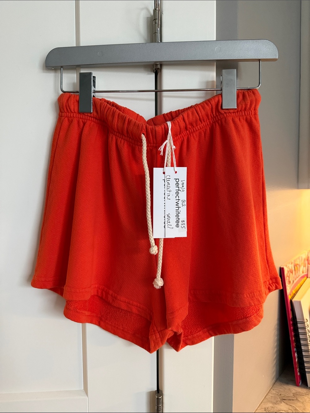 perfectwhitetee Bright Orange Drawstring Women’s Athletic Shorts